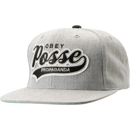 Obey On Deck Heather Grey Snapback Hat