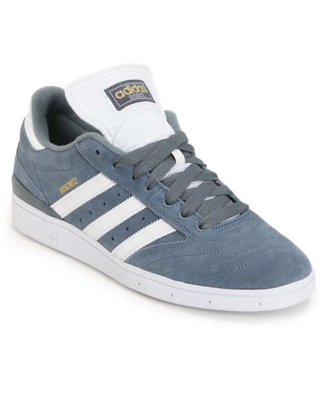 Adidas Busenitz Grey, White & Gold Skate Shoe
