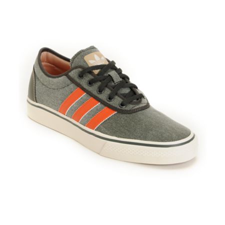 Adidas Adi Ease Grey & Orange Canvas Shoe