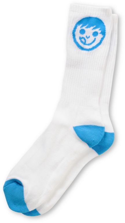 Neff Logo White & Blue Crew Socks