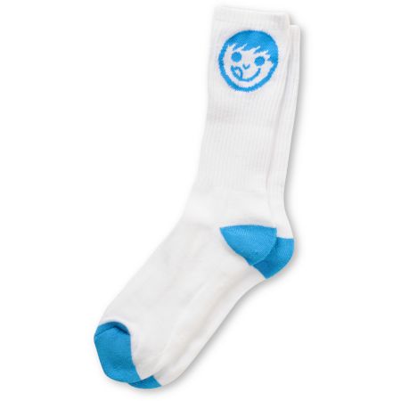 Neff Logo White & Blue Crew Socks