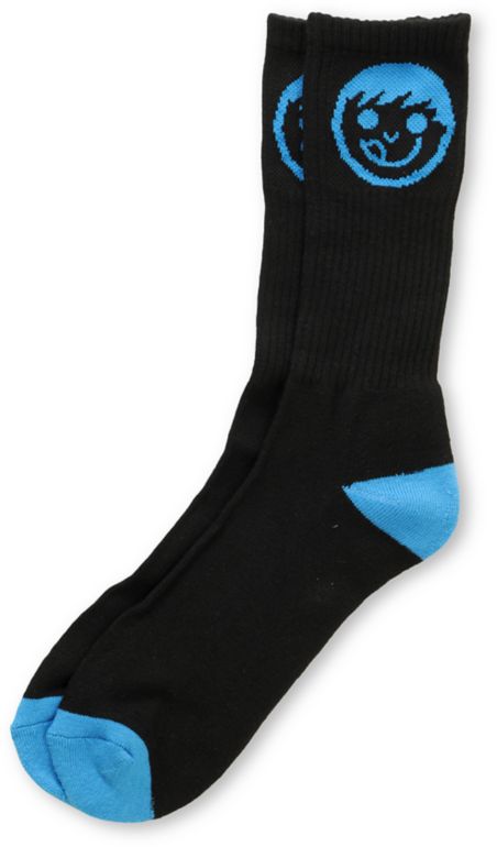 Neff Logo Black & Blue Crew Socks