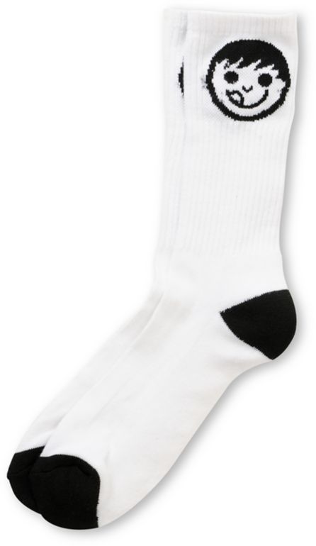 Neff Logo White & Black Crew Socks