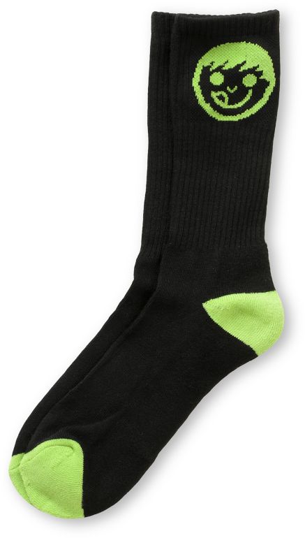 Neff Logo Black & Green Crew Socks