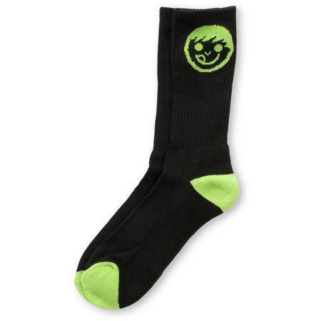 Neff Logo Black & Green Crew Socks