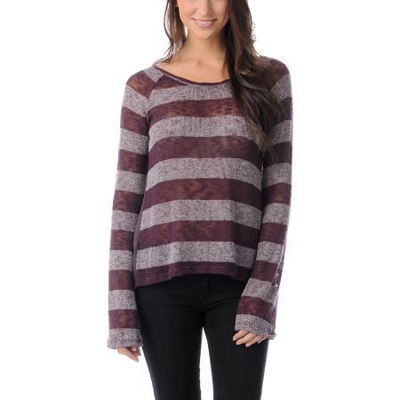 Element Girls Jasmine Blackberry Stripe Knit Sweater