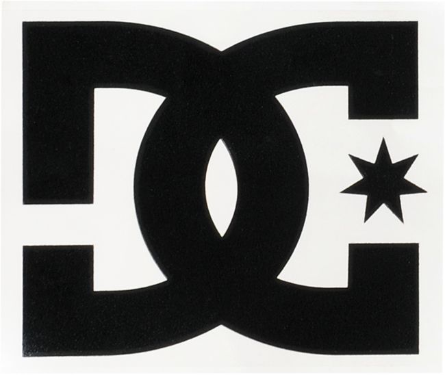 DC Shoes Star Black Die Cut Sticker