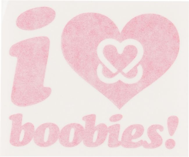 Keep A Breast Foundation I Love Boobies Pink Die Cut Sticker