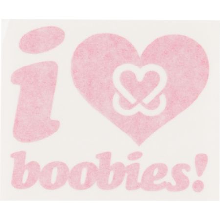Keep A Breast Foundation I Love Boobies Pink Die Cut Sticker