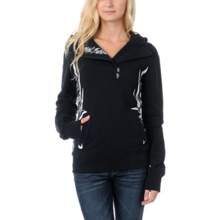 Metal Mulisha Girls Saucy Black Pullover Hoodie
