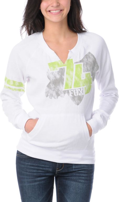 Fox Girls Tricks White Crew Neck Sweatshirt