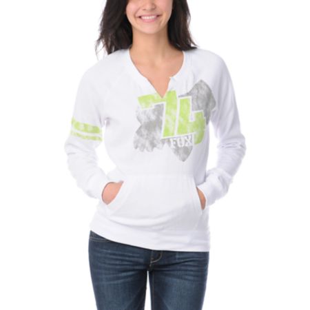 Fox Girls Tricks White Crew Neck Sweatshirt