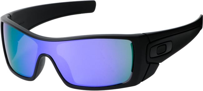 Oakley Batwolf Matte Black & Violet Iridium Sunglasses