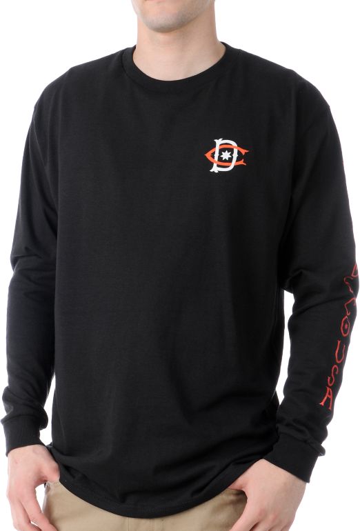 DC Dyrdek Ripper Black Long Sleeve Tee Shirt