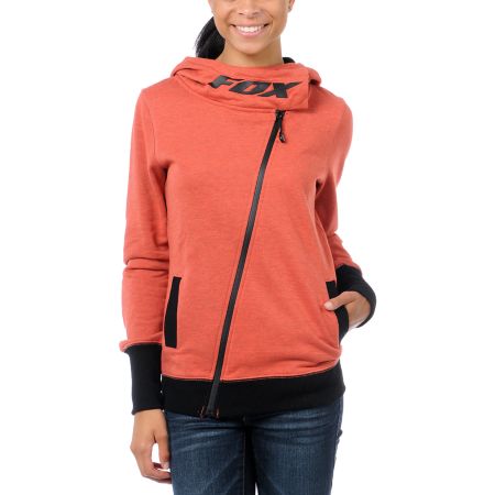 Fox Girls Amateur Orange Crush Zip Up Hoodie