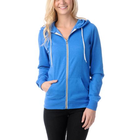 Zine Girls Princess Blue Zip Up Hoodie