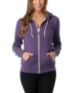 Zine Girls Heather Purple Zip Up Hoodie