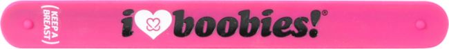 Keep A Breast Foundation Pink I Love Boobies Slap Bracelet