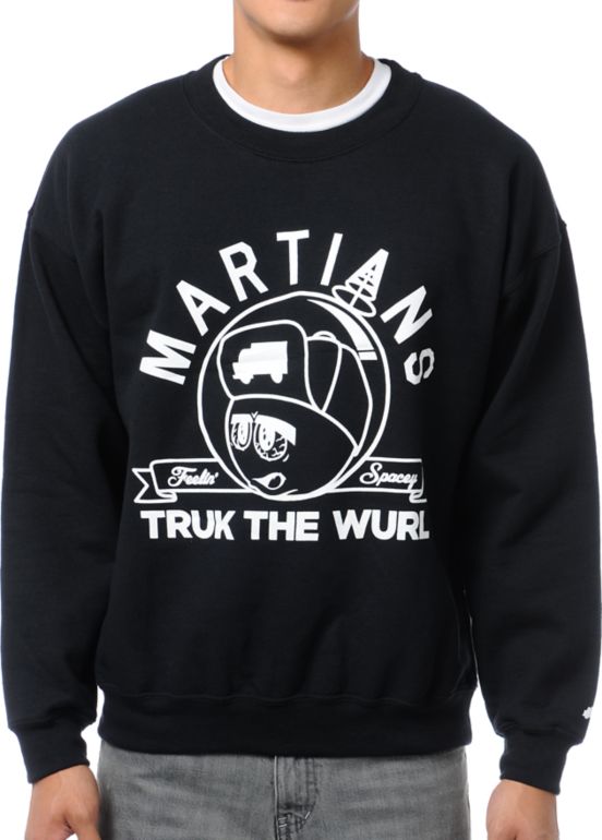 Trukfit Feelin Spacey Black Crew Neck Sweatshirt
