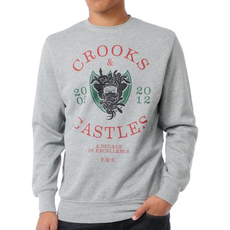 Crooks and Castles Decade Medusa Crew Neck Sweatshirt