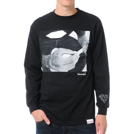 Diamond Supply Rollin Diamonds Black Long Sleeve Tee Shirt