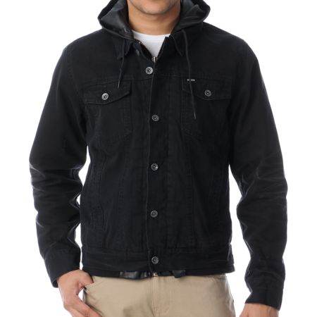 Obey Wasted Youth Black Worn Vintage Jean Jacket
