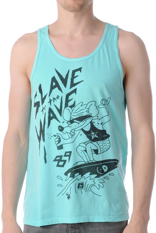 Obey Slave To The Wave Mint Green Tank Top