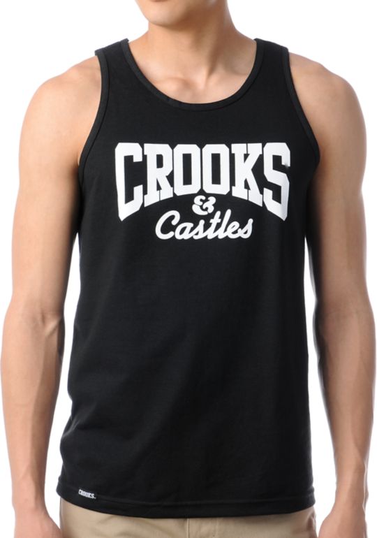 Crooks and Castles Core Logo Black Tank Top