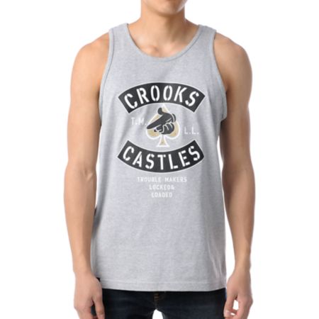 Crooks and Castles Air Gun Spade Grey Tank Top