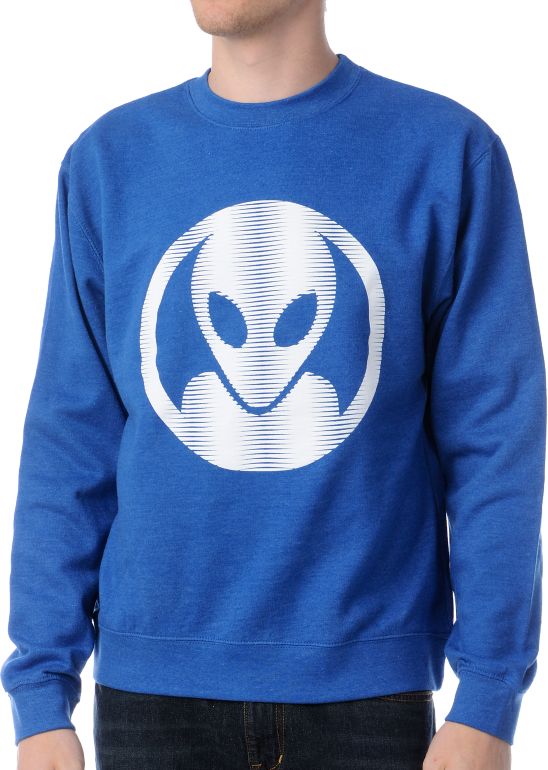 Alien Workshop Dot Moire Blue Crew Neck Sweatshirt