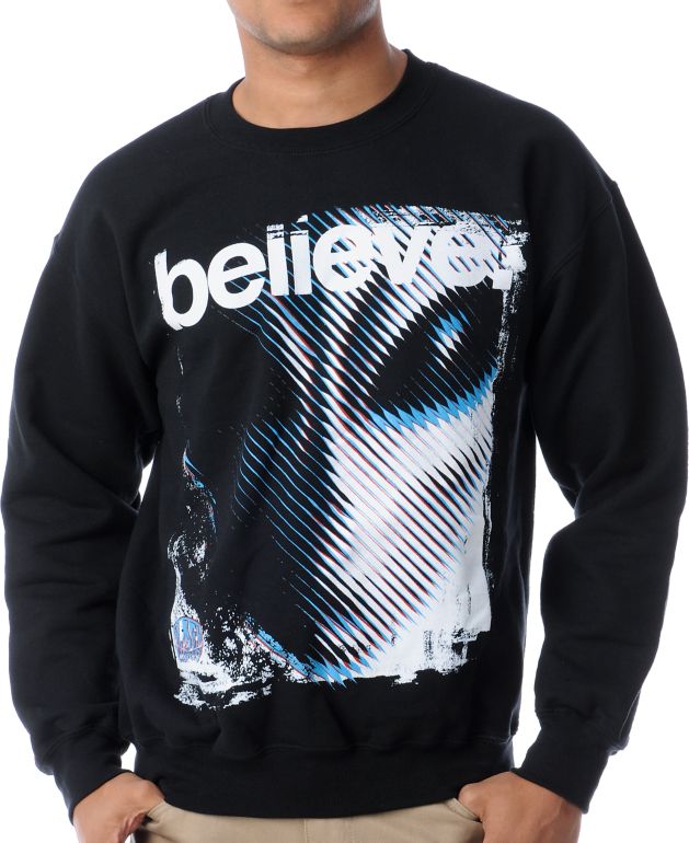 Alien Workshop Believe Black Crew Neck Sweatshirt