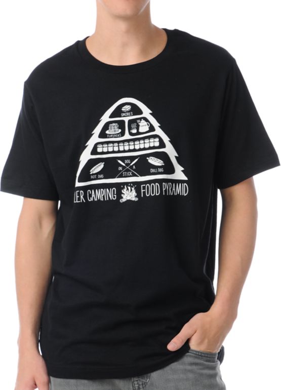 Poler Food Pyramid Black Tee Shirt