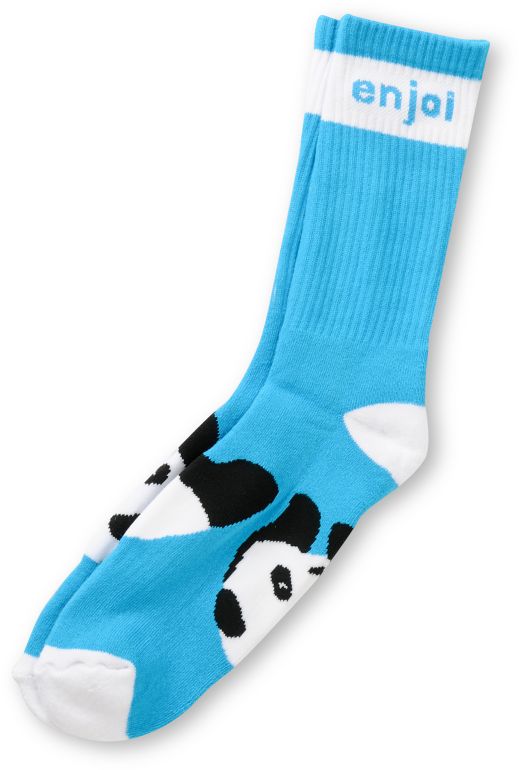 Enjoi Panda Feet Turquoise Crew Socks