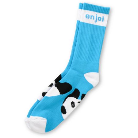Enjoi Panda Feet Turquoise Crew Socks