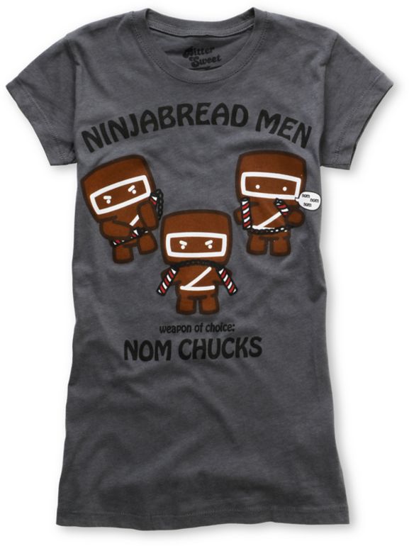 Bitter Sweet Nom Chucks Ninja Charcoal Tee Shirt