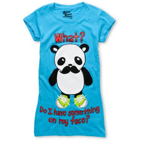 Bitter Sweet My Face Turquoise Tee Shirt 