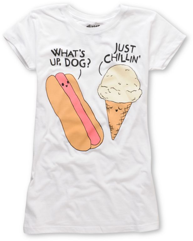 Bitter Sweet Chill Dog White Tee Shirt