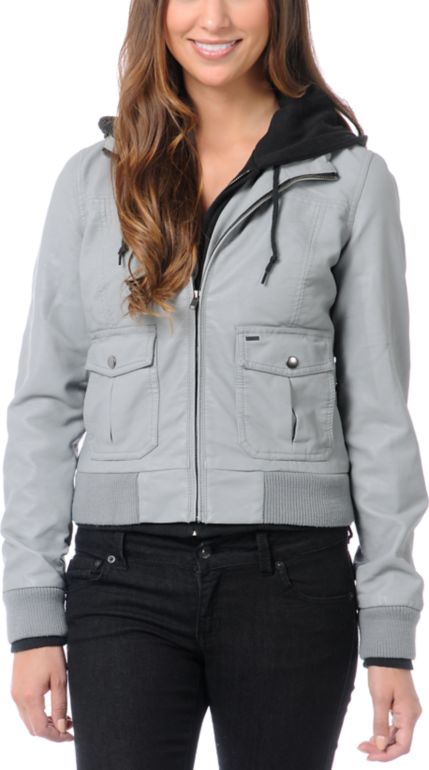 Obey Jealous Lover Grey Bomber Jacket