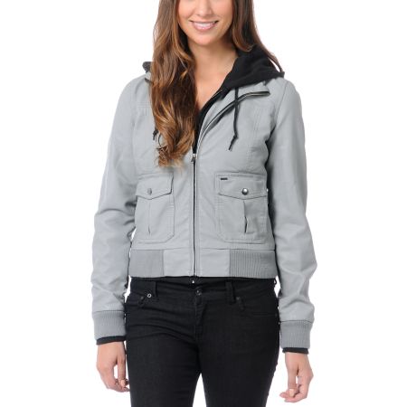 Obey Jealous Lover Grey Bomber Jacket