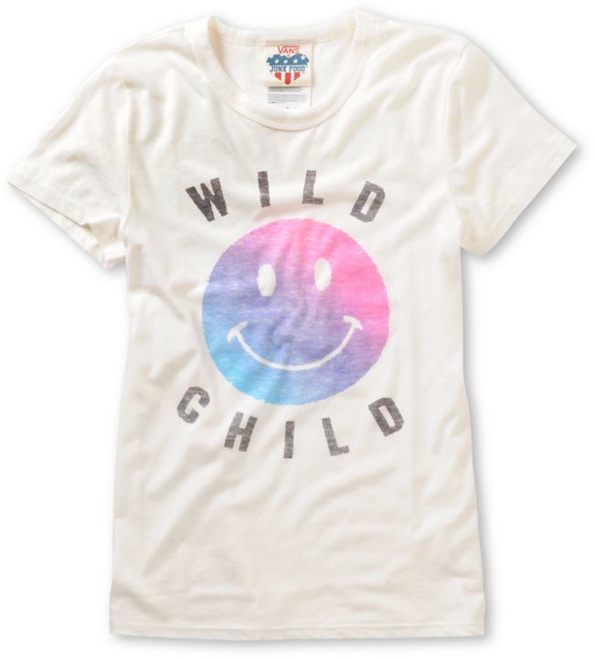 Vans x Junk Food Wild White Tee Shirt
