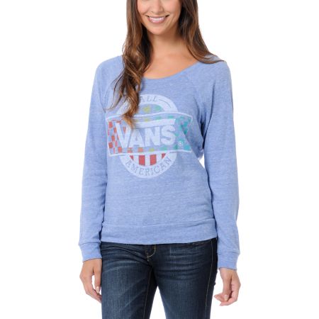 Vans x Junk Food All American Blue Long Sleeve Tee Shirt
