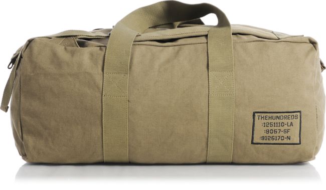 The Hundreds Load Olive Canvas Duffel Bag