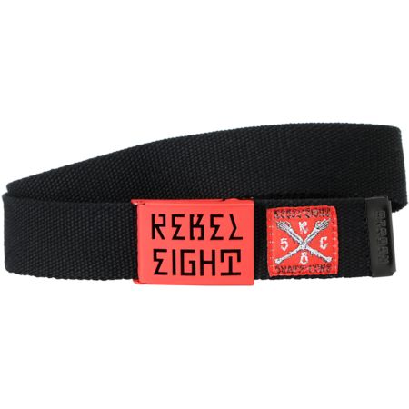 REBEL8 R8SC Black & Red Web Belt