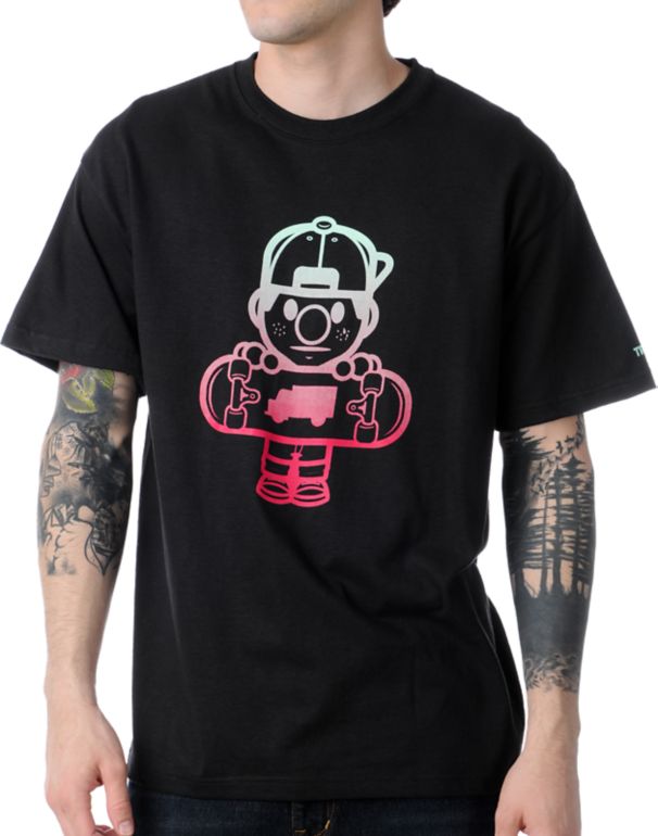 Trukfit Lil Tommy Black & Red Fade Tee Shirt
