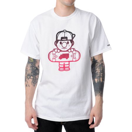 Trukfit Lil Tommy White & Red Fade Tee Shirt