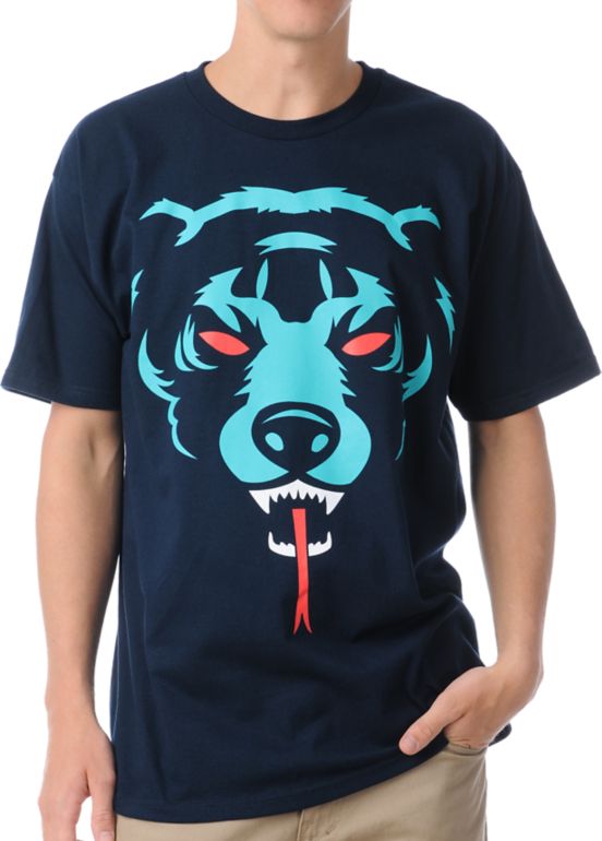 Mishka Oversized Death Adders Navy Tee Shirt