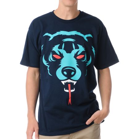 Mishka Oversized Death Adders Navy Tee Shirt
