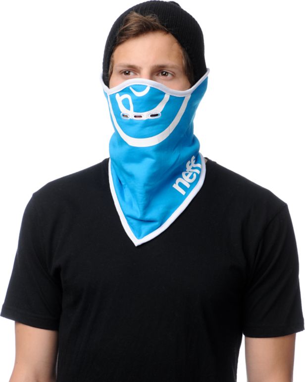 Neff Suckerface Cyan Face Mask Bandana