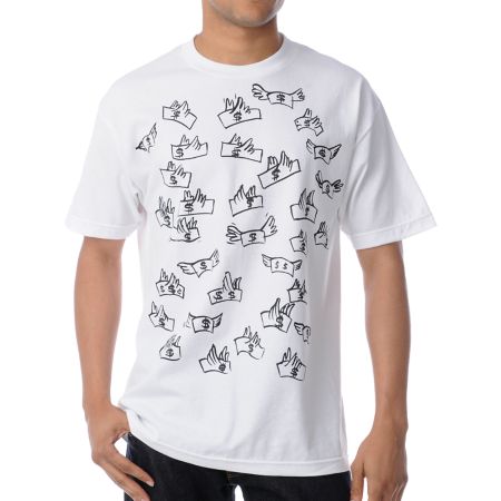 Heel Bruise Money White Tee Shirt 