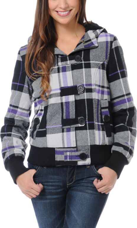 Empyre Girls Laurel Purple Bomber Jacket